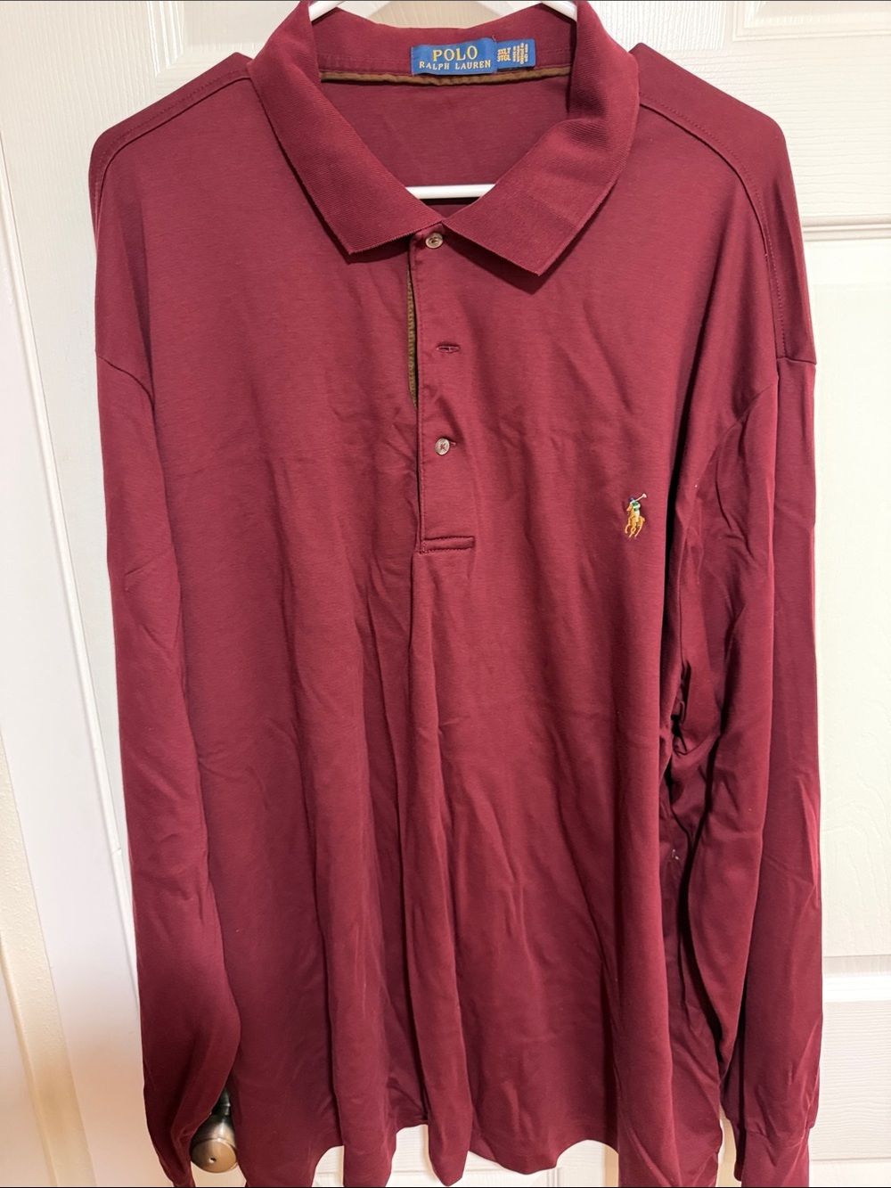 Polo by Ralph Lauren Men’s Long-Sleeve Polo - Burgundy